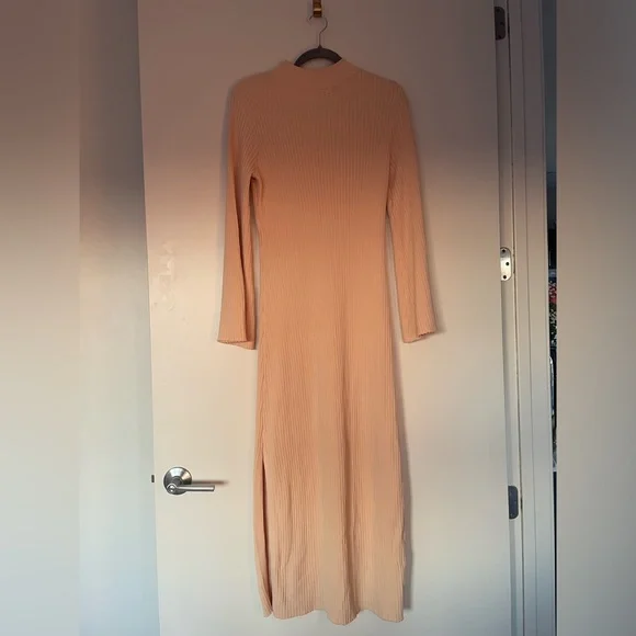 Line and Dot Cream Turtleneck Long Sleeve Sweater Dress - Picture 5 of 5